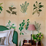 Обои ручная роспись Botanical Studies Linnaeus colourway варинант исполнения - 5 | Loft Concept в Костроме