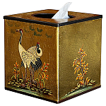 Салфетница в стиле Шинуазри Chinoiserie Gold Garden Tissue Box варинант исполнения - 1 | Loft Concept в Костроме
