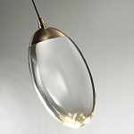 Подвесной светильник с плафоном в форме капли Crystal Transparent Drop варинант исполнения - 2 | Loft Concept в Костроме
