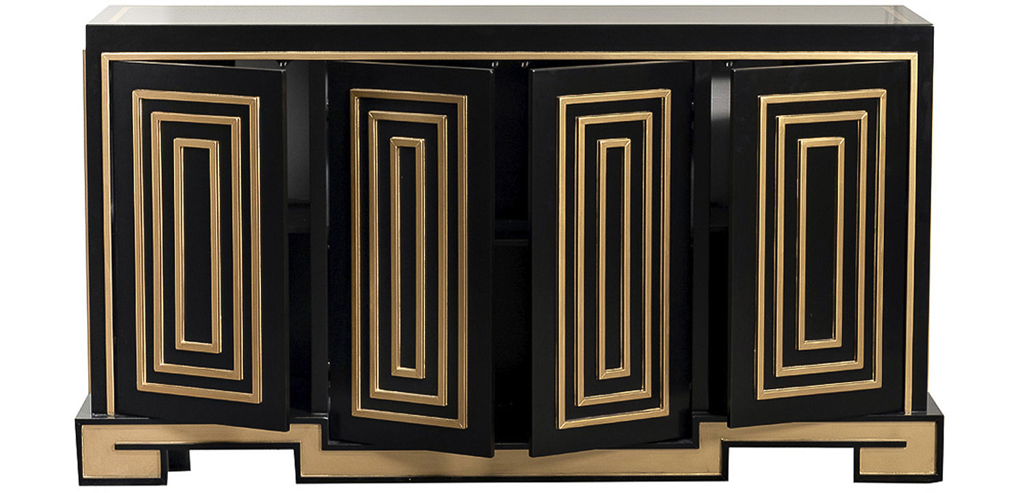 Комод в стиле арт-деко Meandro Chest of drawers Черный Комод в стиле арт-деко Meandro Chest of drawers Черный - Loft-Concept в Костроме