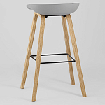 Барный стул на ножках из натурального дерева Boras Grey варинант исполнения - 5 | Loft Concept в Костроме