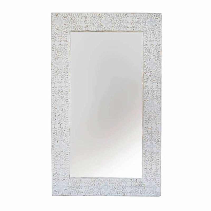 Зеркало Inlaid Bone White Белый Зеркало Inlaid Bone White Белый в Костроме | Loft Concept