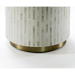Круглый приставной столик с инкрустацией RADIAL BONE INLAY SIDE TABLE варинант исполнения - 2 | Loft Concept в Костроме