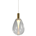 Подвесной светильник со стеклянным плафоном в форме капли NAOMI drop transparent glass варинант исполнения - 1 | Loft Concept в Костроме