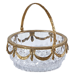 Корзиночка из прозрачного стекла с бронзовой ручкой Eden Garden варинант исполнения - 2 | Loft Concept в Костроме