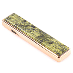 Зажигалка электронная с накладкой из натурального камня Змеевик и с USB проводом для зарядки Stone Lighters варинант исполнения - 1 | Loft Concept в Костроме