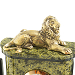 Настольный письменный набор из змеевика и бронзы с декором в виде льва Successful Leader варинант исполнения - 3 | Loft Concept в Костроме