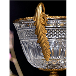 Чаша из прозрачного стекла с ручками и ободком из бронзы Eden Garden варинант исполнения - 3 | Loft Concept в Костроме