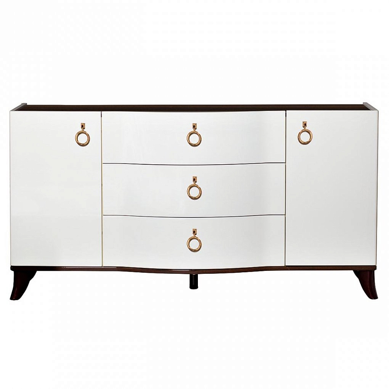 Комод White Classic Белый Золотой Белый Коричневый Комод White Classic Белый Золотой Белый Коричневый в Костроме | Loft Concept