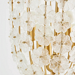 Подвесной светильник декорированный цветами из стекла Lightness of Flowers варинант исполнения - 2 | Loft Concept в Костроме