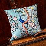 Подушка декоративная с изображением птицы в саду Chinoiserie Bird in the Garden Cushion варинант исполнения - 2 | Loft Concept в Костроме