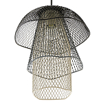 Подвесной светильник Black Grey Mesh Tube Lampshade Hanging Lamp варинант исполнения - 4 | Loft Concept в Костроме