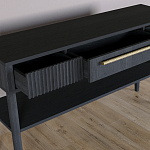 Дизайнерская Консоль с полкой и ящиком Primo Черный дуб варинант исполнения - 6 | Loft Concept в Костроме