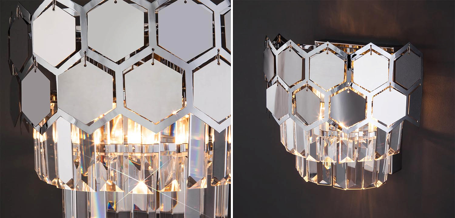 Бра Hanging Hexagon Moira Sconce chrome Бра Hanging Hexagon Moira Sconce chrome - Loft-Concept в Костроме