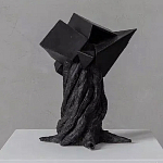 Скульптура «Окаменелый рост», Черный объект варинант исполнения - 2 | Loft Concept в Костроме