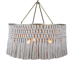 Люстра круглая плетеная с бахромой Wicker Tassel Chandelier варинант исполнения - 1 | Loft Concept в Костроме