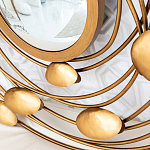 Зеркало в круглой раме украшенной раковинами с жемчугом Pearl in the Gleam варинант исполнения - 3 | Loft Concept в Костроме