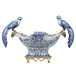 Фарфоровая чаша с птицами Blue and White варинант исполнения - 1 | Loft Concept в Костроме