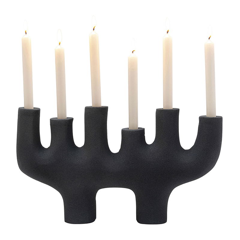 Подсвечник алюминиевый черный Ember Черный в Костроме | Loft Concept 