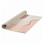 Ковер из хлопка с абстрактным принтом бежевого цвета Elysian Flow Blush варинант исполнения - 2 | Loft Concept в Костроме