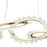 Люстра подвесная с 5-ю асимметричными кольцами и декоративными элементами в виде кристаллов Ring Horizontal варинант исполнения - 2 | Loft Concept в Костроме