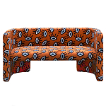 Акцентный Двухместный Диван Leela Оранжевый Орнамент варинант исполнения - 3 | Loft Concept в Костроме