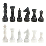 Шахматы классические с белой доской из натурального камня Мрамор Decorative Thematic Chess варинант исполнения - 5 | Loft Concept в Костроме