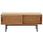 ТВ-тумба из дуба и плетеного ротанга Wicker Chasey TV Stand варинант исполнения - 1 | Loft Concept в Костроме