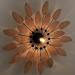 Настенный светильник с плетеным декором Wicker Leaves Wall Lamp варинант исполнения - 2 | Loft Concept в Костроме