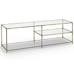 ТВ-тумба из стекла и металла Tingey Metal Glass TV Stand варинант исполнения - 2 | Loft Concept в Костроме