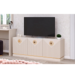 ТВ-тумба с 3-мя фактурными дверцами Satin Furniture варинант исполнения - 3 | Loft Concept в Костроме