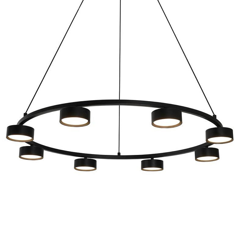 Люстра подвесная круглая черная Black Light Fixtures Черный Люстра подвесная круглая черная Black Light Fixtures Черный в Костроме | Loft Concept