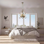 Люстра в виде клетки с цветами Flower Cell варинант исполнения - 4 | Loft Concept в Костроме