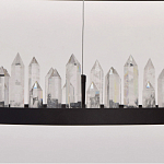 Люстра с двумя кольцами черного цвета с хрустальными элементами QUARTZ CRYSTAL варинант исполнения - 6 | Loft Concept в Костроме