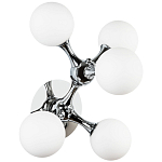 Бра с 5-ю плафонами из стеклянных шаров Pearls Suspension Chrome Wall Lamp варинант исполнения - 1 | Loft Concept в Костроме