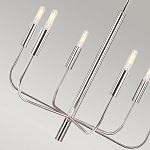 Люстра с 6-ю лампами на тонких изогнутых рожках в современном стиле Feiss варинант исполнения - 11 | Loft Concept в Костроме