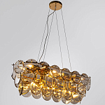 Люстра с круглыми стеклянными подвесками Cardiel Amber Glass Chandelier варинант исполнения - 2 | Loft Concept в Костроме
