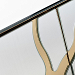 Консоль с ящиками зеркальная с золотым декором Gold Painted Mirror Console варинант исполнения - 3 | Loft Concept в Костроме