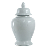 Ваза белая с крышкой однотонная Chinoiserie Ceramics варинант исполнения - 1 | Loft Concept в Костроме