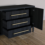 Буфет Primo с тремя ящиками и двумя фасадами Черный дуб варинант исполнения - 4 | Loft Concept в Костроме