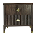 Тумба прикроватная с двумя ящиками Elsa Dreams Walnut варинант исполнения - 5 | Loft Concept в Костроме