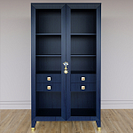 Дизайнерский шкаф витрина Elsa Dreams Blue с 4-мя ящиками варинант исполнения - 1 | Loft Concept в Костроме