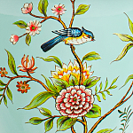 Настольная лампа голубая с изображением птиц Slip Away варинант исполнения - 6 | Loft Concept в Костроме