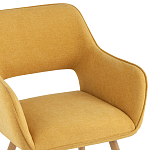 Стул в рогожке желтого цвета NEASAN STOOL варинант исполнения - 7 | Loft Concept в Костроме