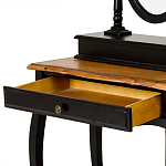 Трельяж черный из массива березы с зеркалом и ящиком Vintage варинант исполнения - 2 | Loft Concept в Костроме