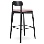 Барный стул из массива ясеня с обивкой из рогожки Elegant Ash Shape варинант исполнения - 3 | Loft Concept в Костроме