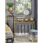 Зеркало с бронзовой подставкой в виде дерева и фарфоровыми птичками на голубом основании Eden Garden варинант исполнения - 3 | Loft Concept в Костроме