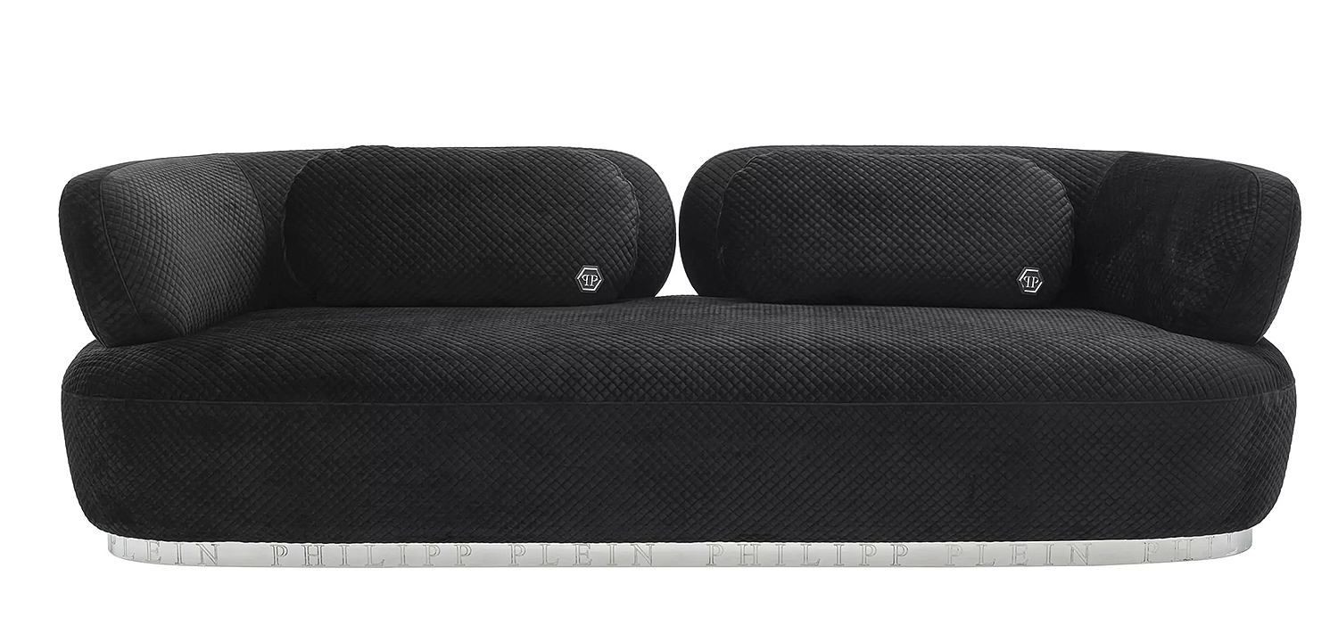 Диван Philipp Plein Sofa Signature Чёрный Диван Philipp Plein Sofa Signature Чёрный - Loft-Concept в Костроме