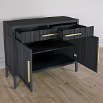 Буфет Primo с двумя ящиками и двумя фасадами Черный дуб варинант исполнения - 4 | Loft Concept в Костроме