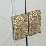 Шкаф бежевый двухдверный с полками и штангой Eccentricity варинант исполнения - 3 | Loft Concept в Костроме